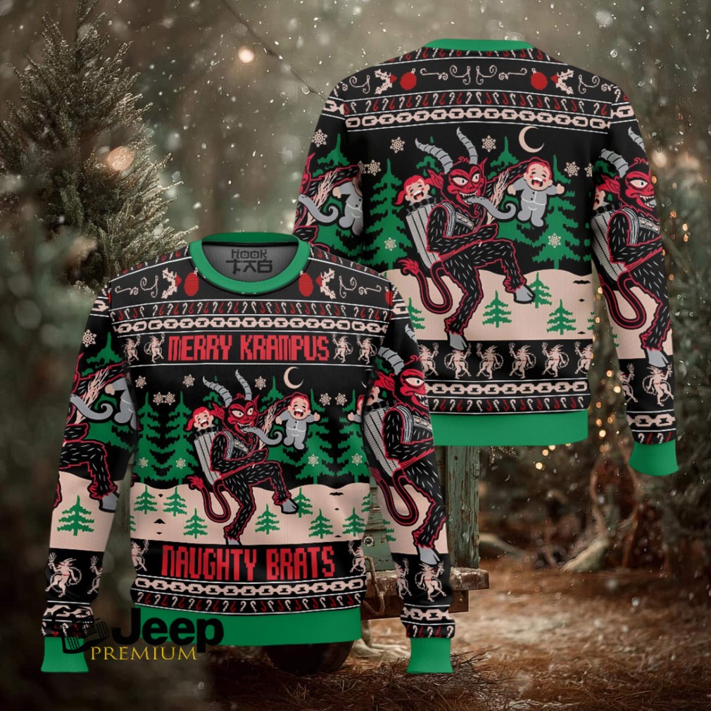 Merry Krampus Naughty Brats Ugly Christmas Sweater Merry Krampus Naughty Brats Ugly Christmas Sweater