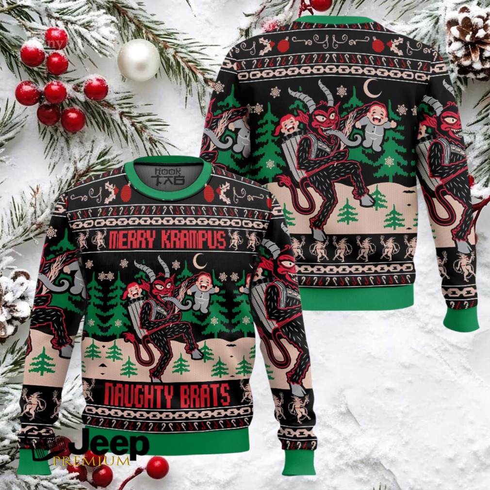 Merry Krampus Naughty Brats Ugly Christmas Sweater Merry Krampus Naughty Brats Ugly Christmas Sweater