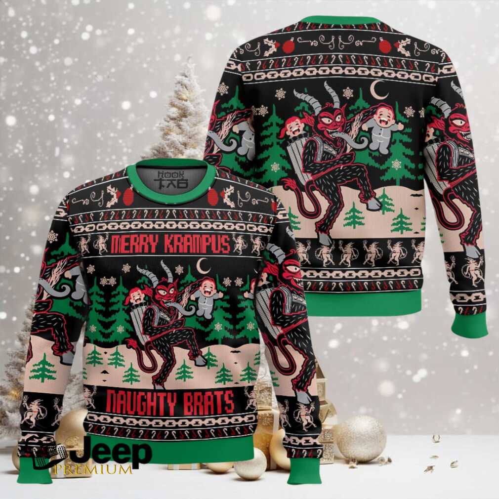 Merry Krampus Naughty Brats Ugly Christmas Sweater Merry Krampus Naughty Brats Ugly Christmas Sweater