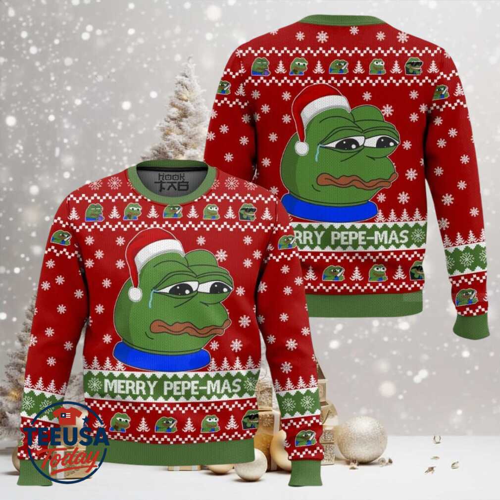 Merry Pepe mas Pepe The Frog Ugly Christmas Sweater Merry Pepe mas Pepe The Frog Ugly Christmas Sweater