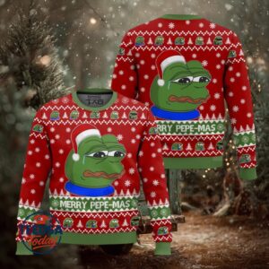 Merry Pepe mas Pepe The Frog Ugly Christmas Sweater