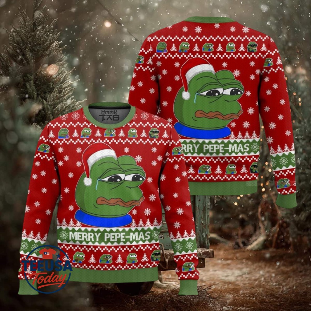 Merry Pepe mas Pepe The Frog Ugly Christmas Sweater Merry Pepe mas Pepe The Frog Ugly Christmas Sweater