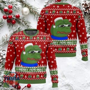 Merry Pepe mas Pepe The Frog Ugly Christmas Sweater