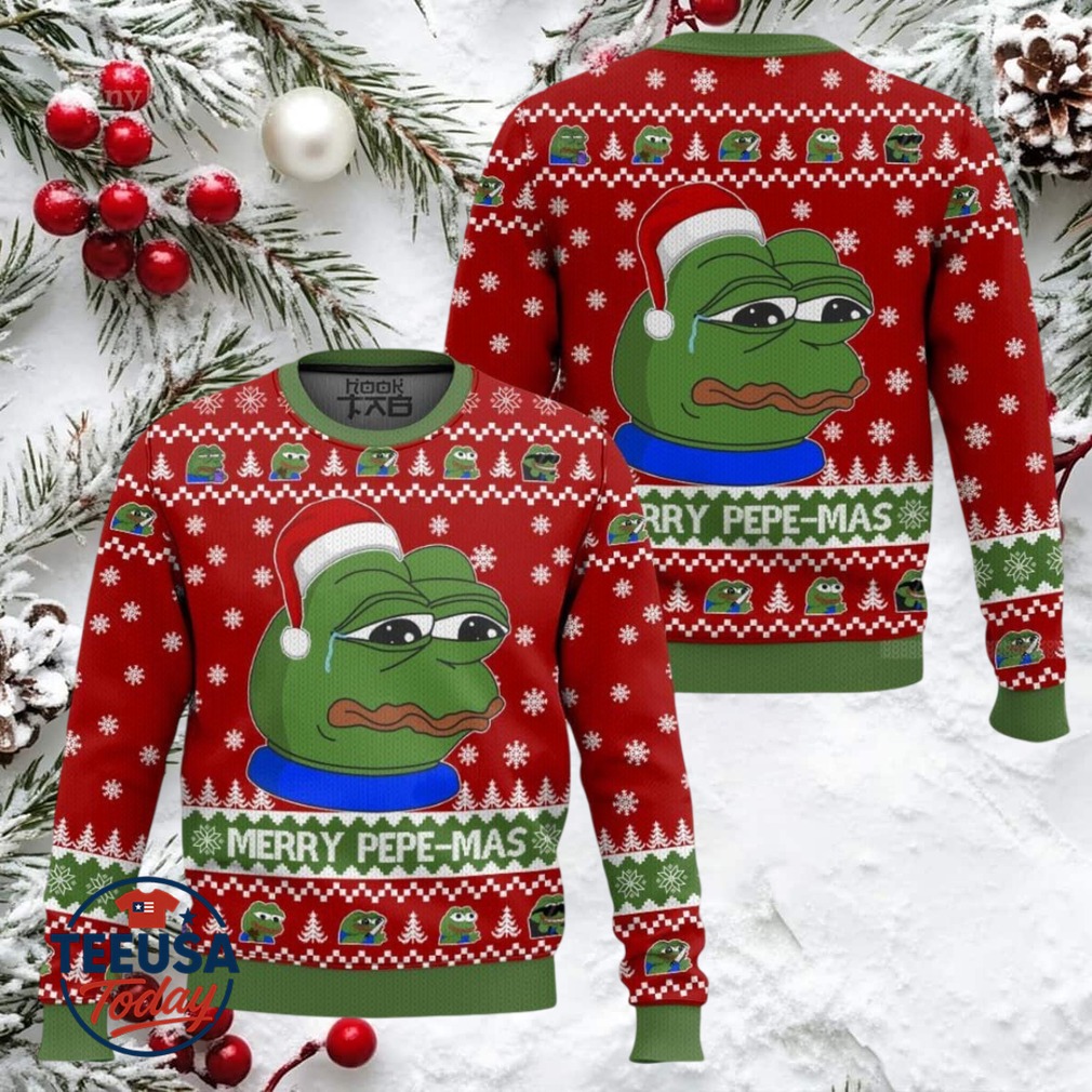 Merry Pepe mas Pepe The Frog Ugly Christmas Sweater Merry Pepe mas Pepe The Frog Ugly Christmas Sweater