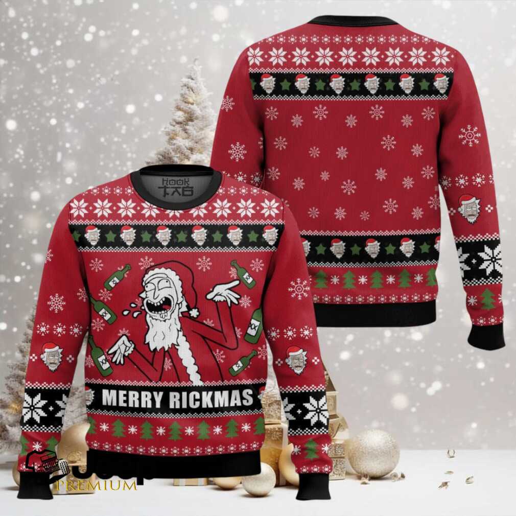 Merry Rickmas Rick & Morty Ugly Christmas Sweater Merry Rickmas Rick & Morty Ugly Christmas Sweater
