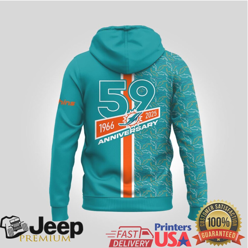 Miami Dolphins Official NFL Anniversary Celebration Hoodie Miami Dolphins Official NFL Anniversary Celebration Hoodie