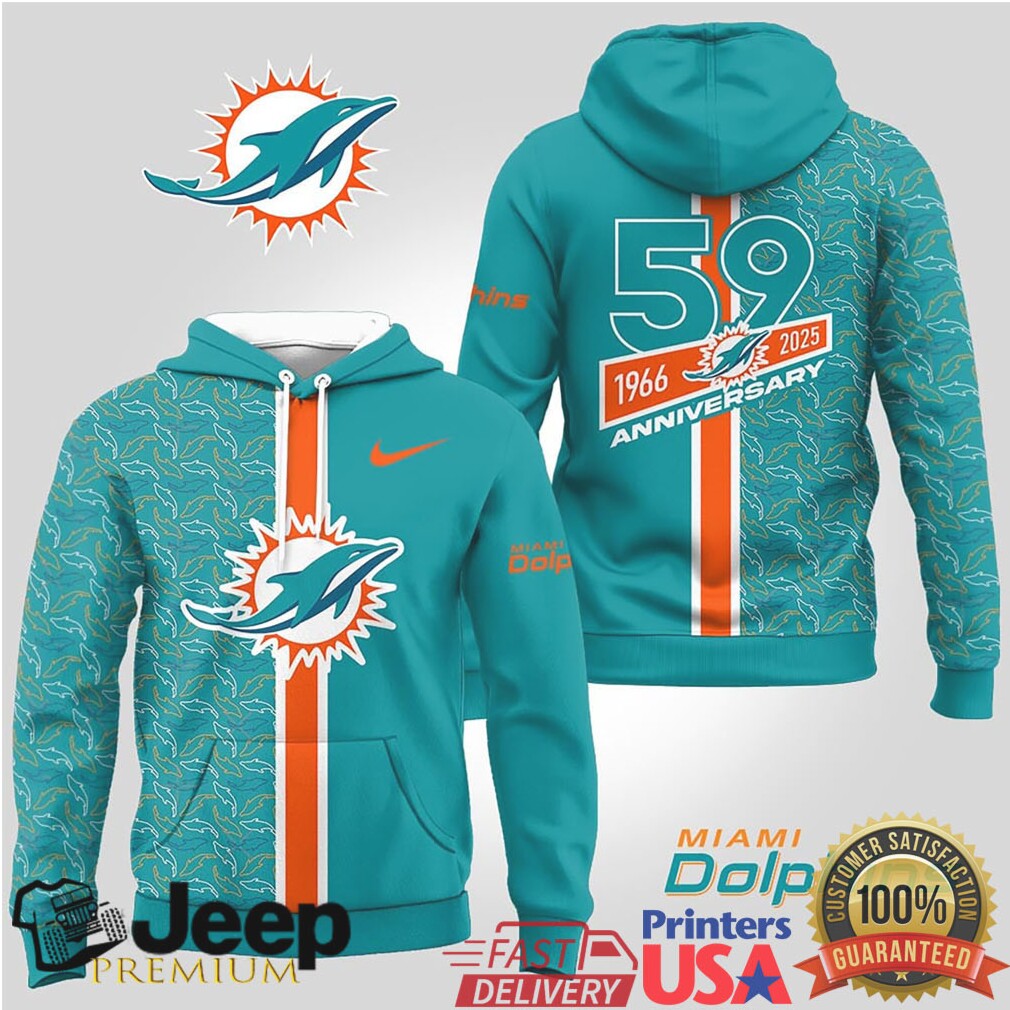 Miami Dolphins Official NFL Anniversary Celebration Hoodie Miami Dolphins Official NFL Anniversary Celebration Hoodie