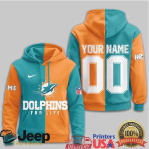 Miami Dolphins Official NFL For Life Hoodie