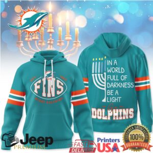 Miami Dolphins Official NFL Hanukkah Day Hoodie