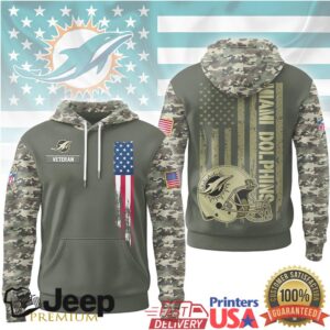 Miami Dolphins Official NFL Veteran Camo Hoodie Limited Edition