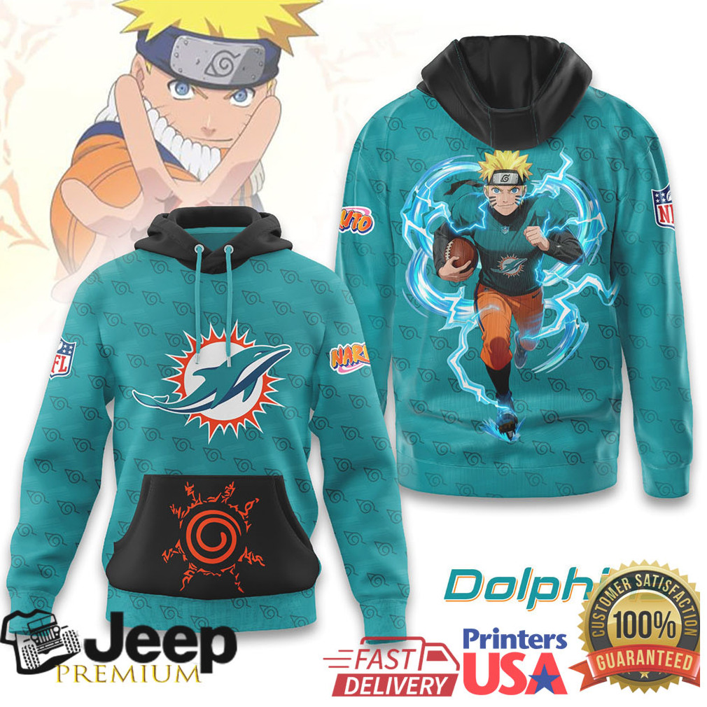Miami Dolphins Official NFL x Naruto Limited Edition Hoodie Miami Dolphins Official NFL x Naruto Limited Edition Hoodie