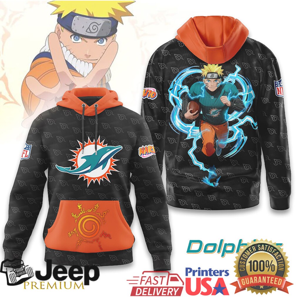 Miami Dolphins Official NFL x Naruto Limited Edition Hoodie Miami Dolphins Official NFL x Naruto Limited Edition Hoodie
