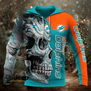 Miami Dolphins Skull Fury NFL Hoodie