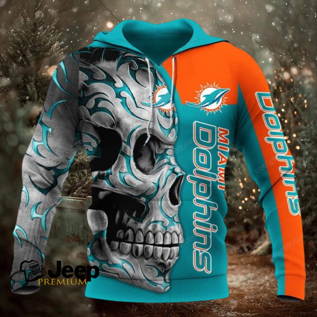 Miami Dolphins Skull Fury NFL Hoodie Miami Dolphins Skull Fury NFL Hoodie