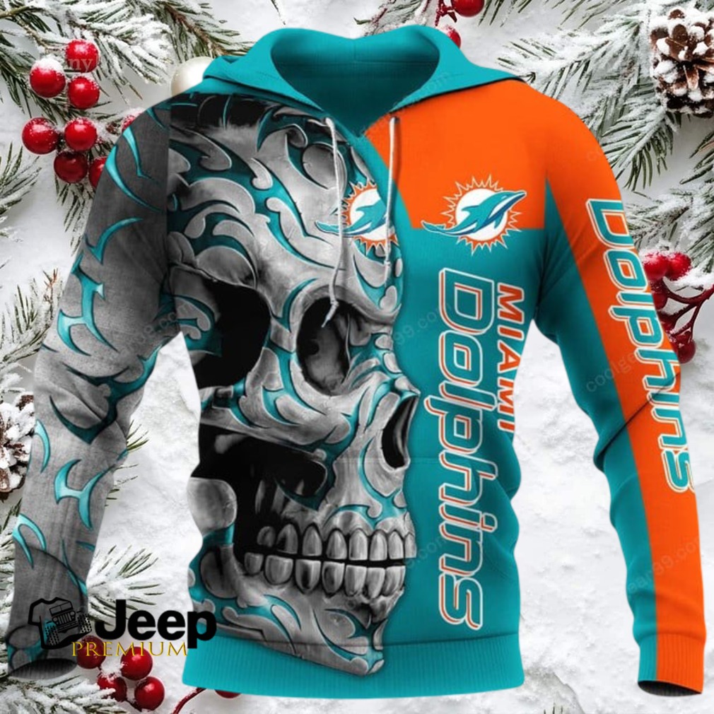 Miami Dolphins Skull Fury NFL Hoodie Miami Dolphins Skull Fury NFL Hoodie