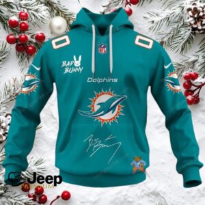 Miami Dolphins x Bad Bunny Super Bowl 2026 NFL Hoodie