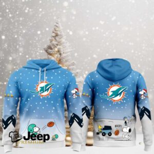 Miami Dolphins x Peanuts Snoopy & Woodstock Winter Theme Hoodie