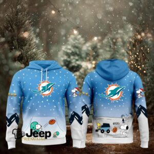 Miami Dolphins x Peanuts Snoopy & Woodstock Winter Theme Hoodie