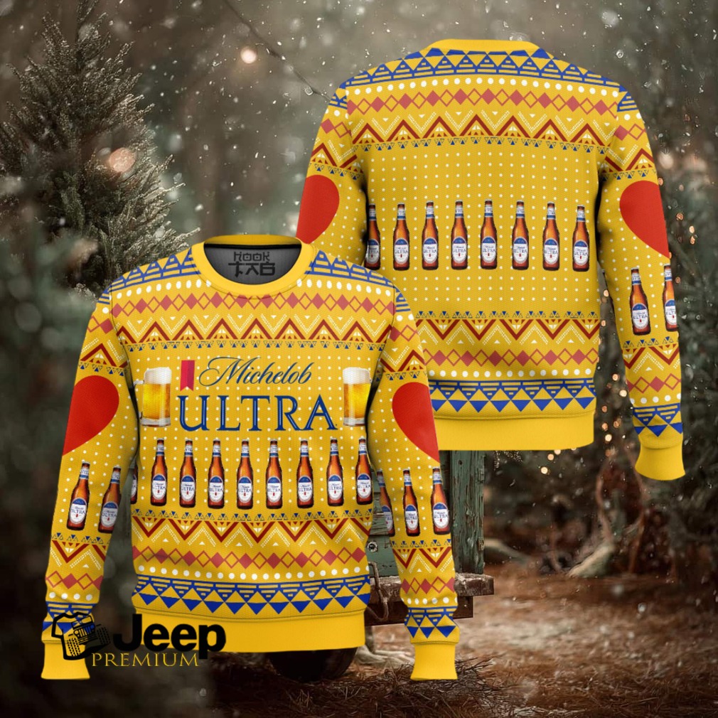 Michelob Ultra Beer Ugly Christmas Sweater Michelob Ultra Beer Ugly Christmas Sweater