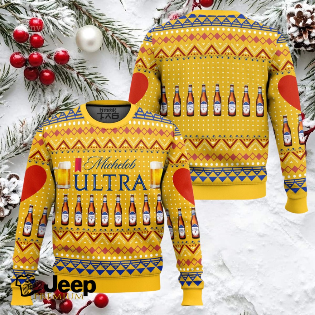 Michelob Ultra Beer Ugly Christmas Sweater Michelob Ultra Beer Ugly Christmas Sweater