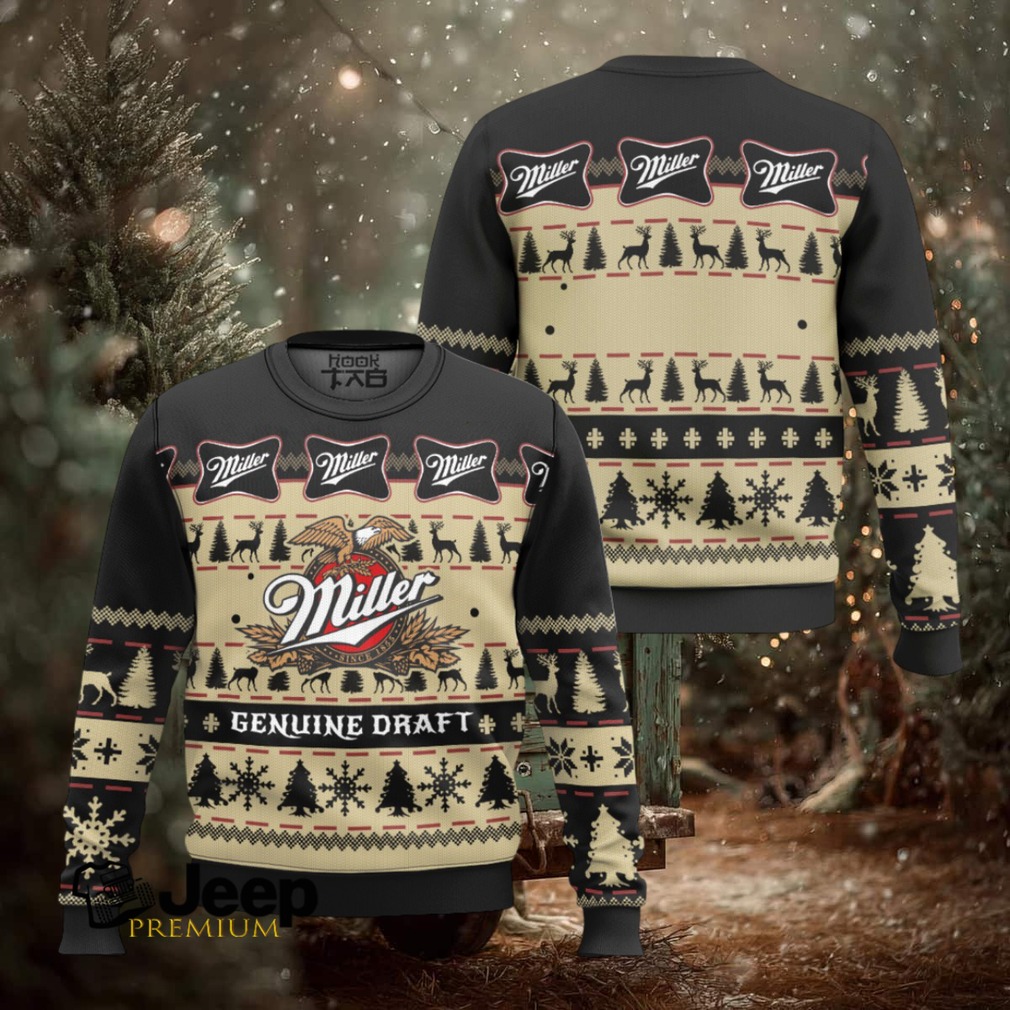 Miller Genuine Draft Beer Ugly Christmas Sweater Miller Genuine Draft Beer Ugly Christmas Sweater