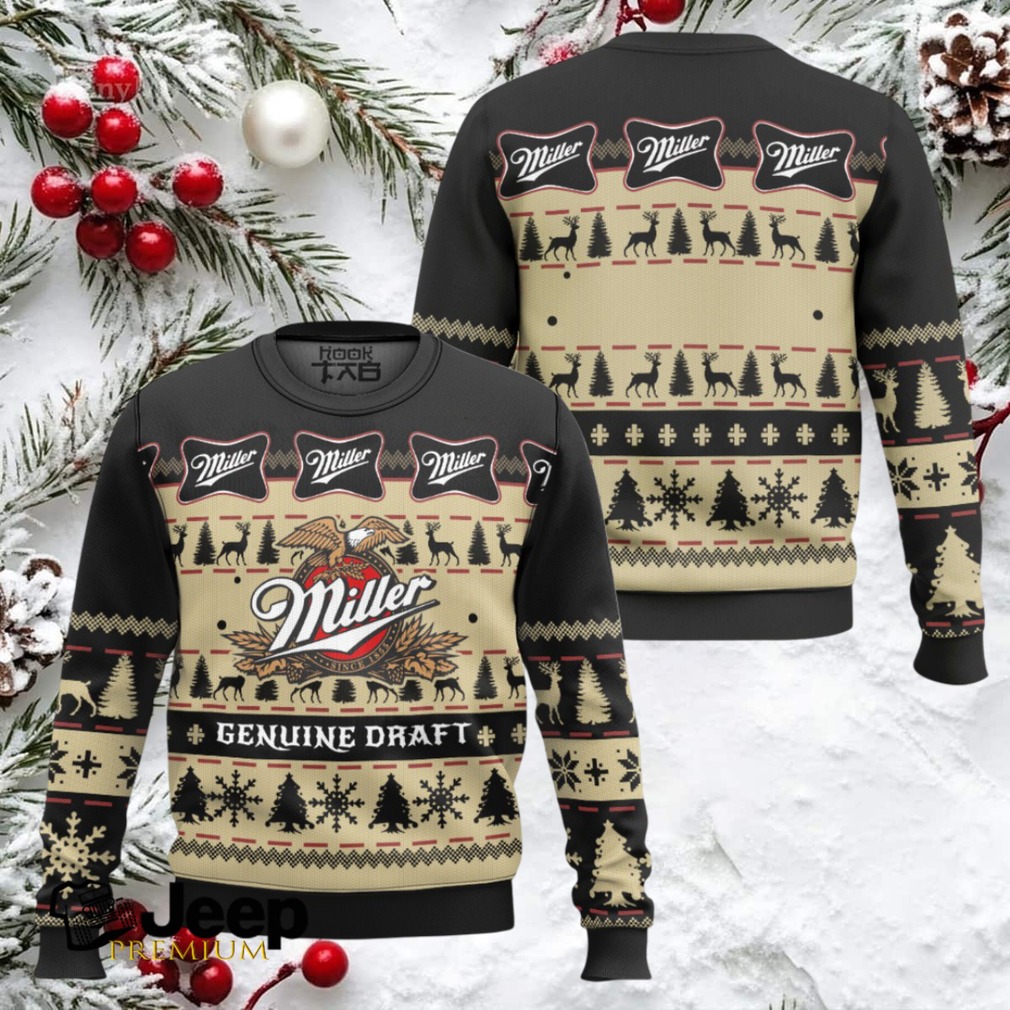 Miller Genuine Draft Beer Ugly Christmas Sweater Miller Genuine Draft Beer Ugly Christmas Sweater