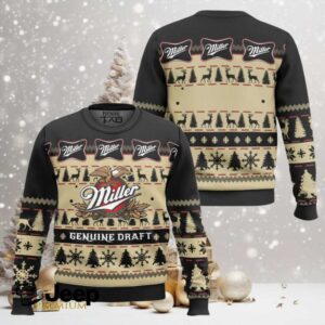 Miller Genuine Draft Beer Ugly Christmas Sweater
