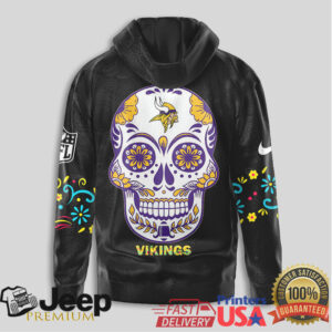 Minnesota Vikings Official NFL Dia de los Muertos Limited Editions Hoodie