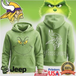 Minnesota Vikings Official NFL Grinch Christmas Hoodie