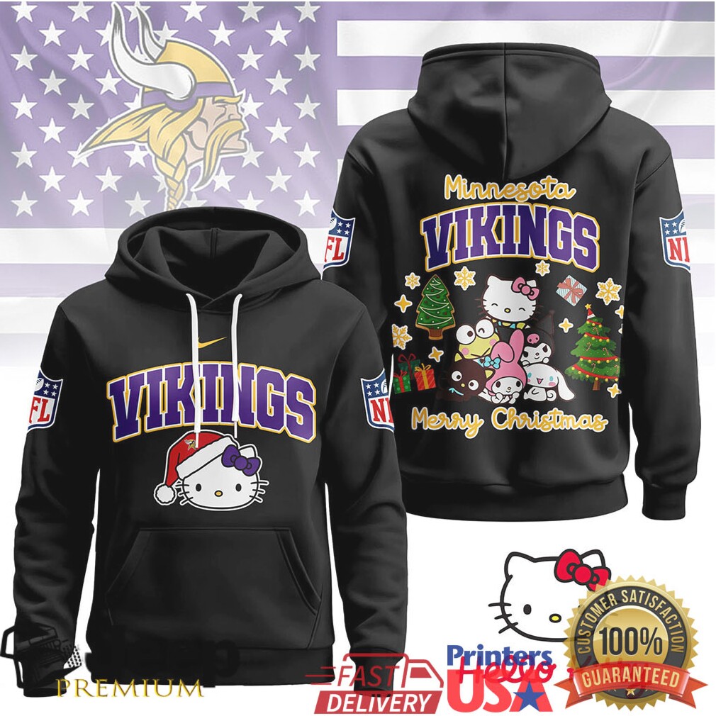 Minnesota Vikings Official NFL Hello Kitty Christmas 3D Hoodie Minnesota Vikings Official NFL Hello Kitty Christmas 3D Hoodie
