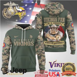 Minnesota Vikings Official NFL Marine Veteran Hoodie