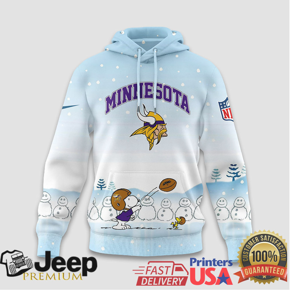 Minnesota Vikings Official NFL Peanuts Snow Day Hoodie Minnesota Vikings Official NFL Peanuts Snow Day Hoodie
