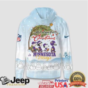 Minnesota Vikings Official NFL Peanuts Snow Day Hoodie