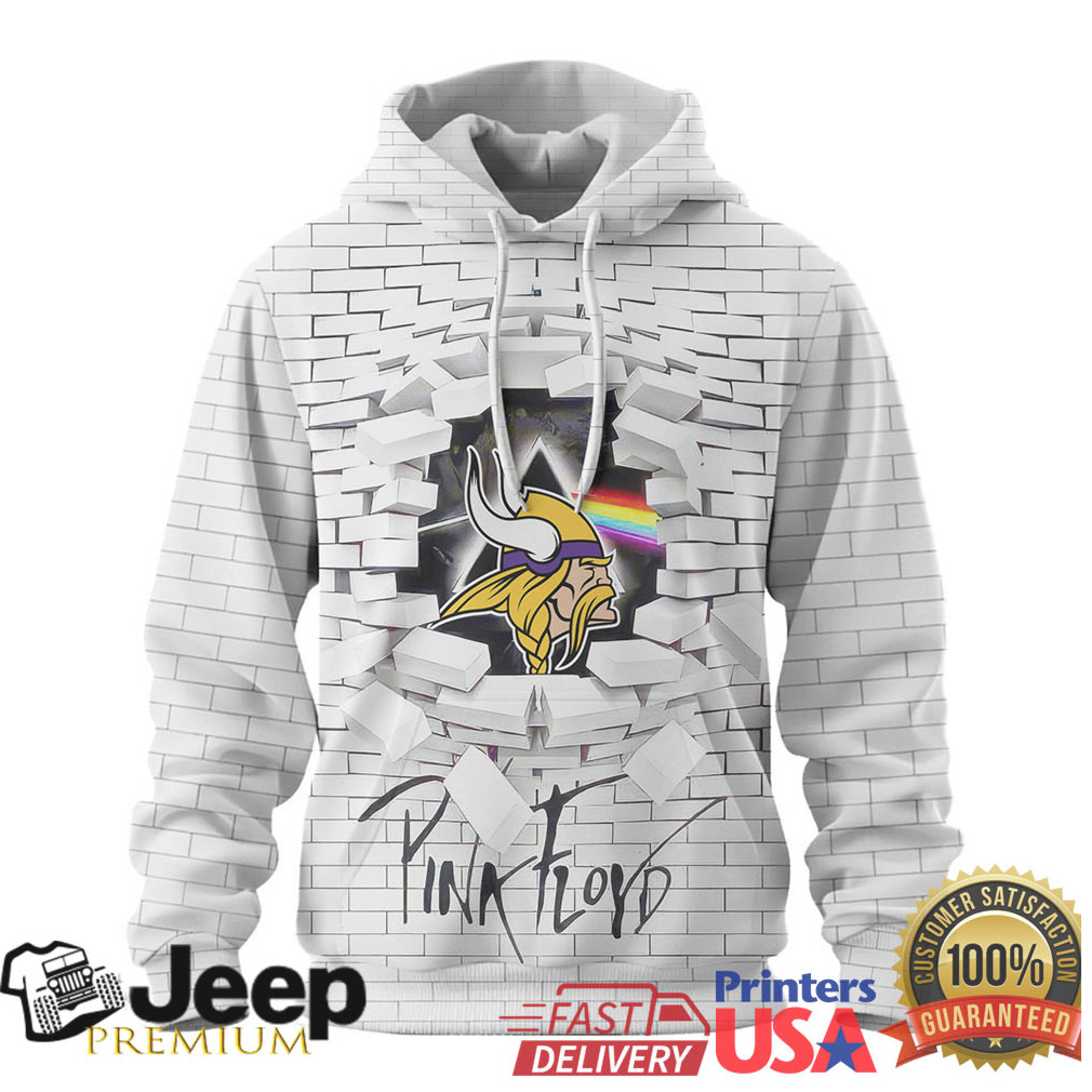 Minnesota Vikings Official NFL Pink Floyd 3D Hoodie Minnesota Vikings Official NFL Pink Floyd 3D Hoodie