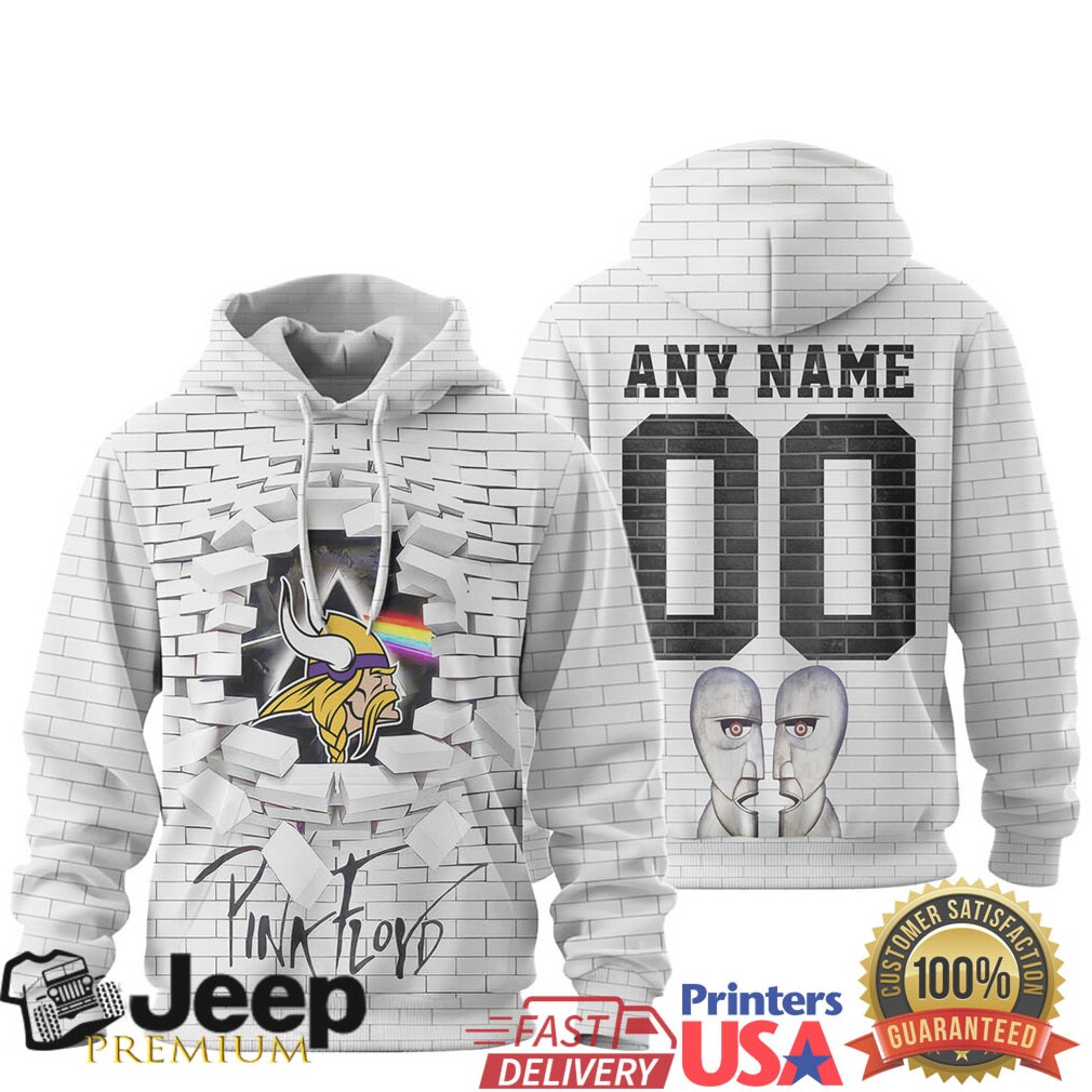Minnesota Vikings Official NFL Pink Floyd 3D Hoodie Minnesota Vikings Official NFL Pink Floyd 3D Hoodie