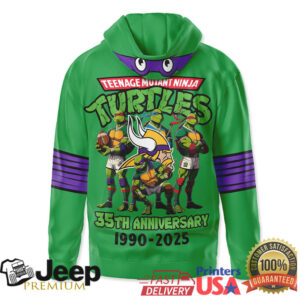 Minnesota Vikings Official NFL Teenage Mutant Ninja Turtles 35th Anniversary Hoodie