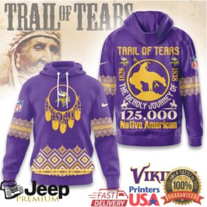Minnesota Vikings Official NFL Trail of Tears 3D Hoodie