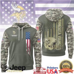 Minnesota Vikings Official NFL Veteran Camo Hoodie Limited Edition