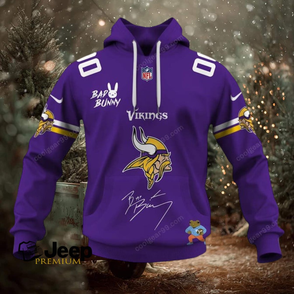 Minnesota Vikings x Bad Bunny Super Bowl 2026 NFL Hoodie Minnesota Vikings x Bad Bunny Super Bowl 2026 NFL Hoodie