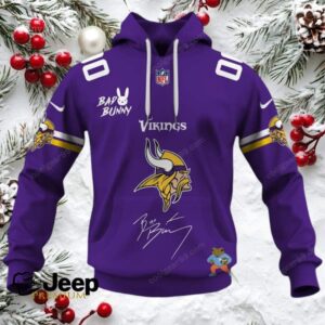 Minnesota Vikings x Bad Bunny Super Bowl 2026 NFL Hoodie