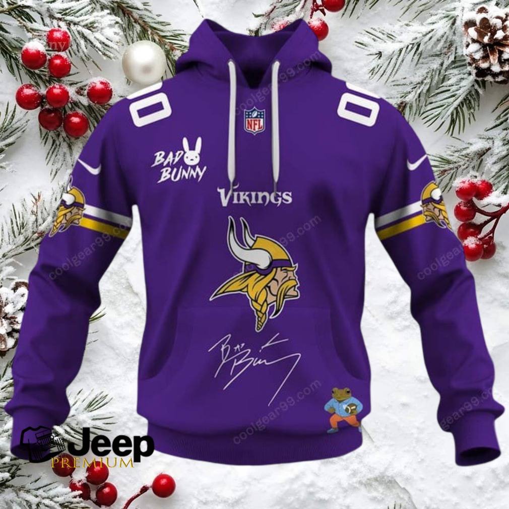 Minnesota Vikings x Bad Bunny Super Bowl 2026 NFL Hoodie Minnesota Vikings x Bad Bunny Super Bowl 2026 NFL Hoodie
