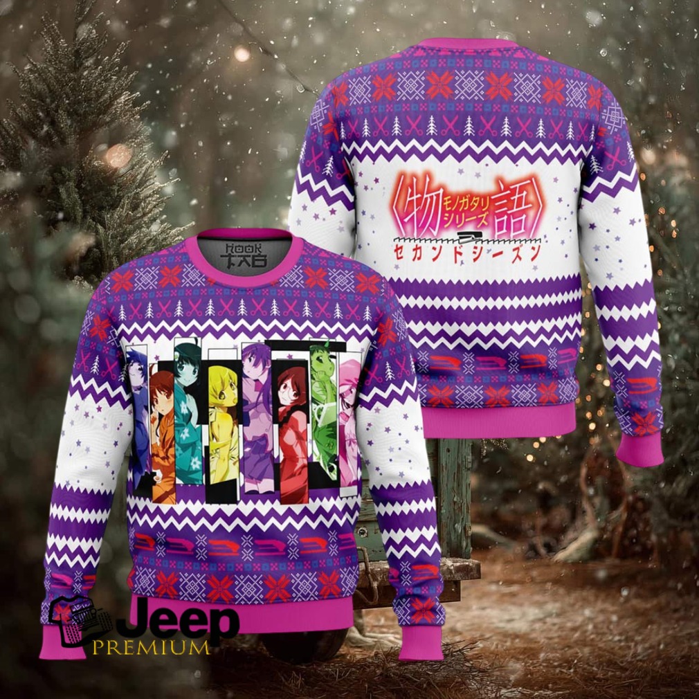 Monogatari Girls Bakemonogatari Ugly Christmas Sweater Monogatari Girls Bakemonogatari Ugly Christmas Sweater