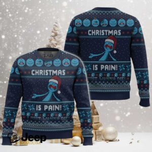 Mr. Meeseeks “Christmas Is Pain” Rick And Morty Ugly Christmas Sweater