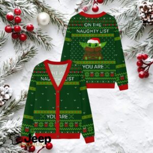 Naughty List Christmas Ugly Cardigan Sweaters Naughty List Christmas Ugly Cardigan Sweaters