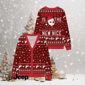 Naughty New Nice Christmas Ugly Cardigan Sweaters