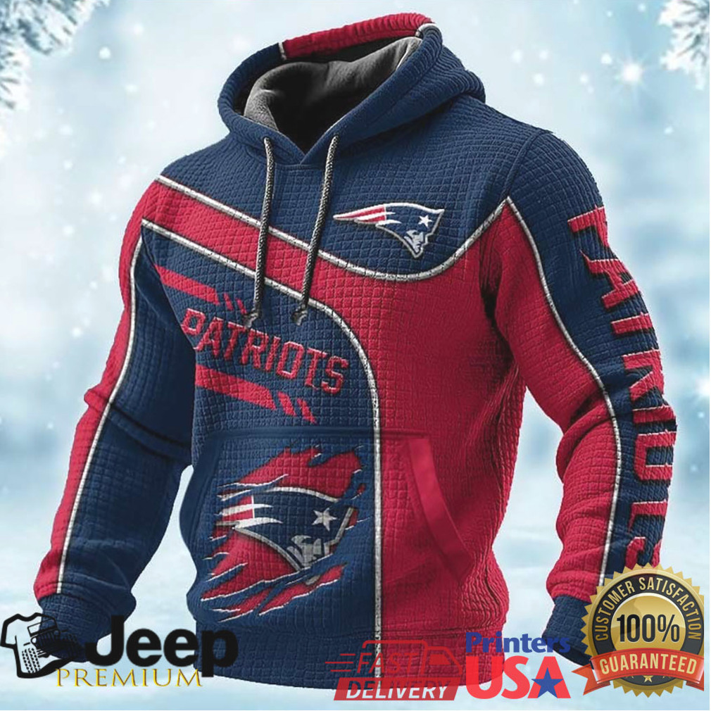 New England Patriots Dynamic Split Design Hoodie New England Patriots Dynamic Split Design Hoodie