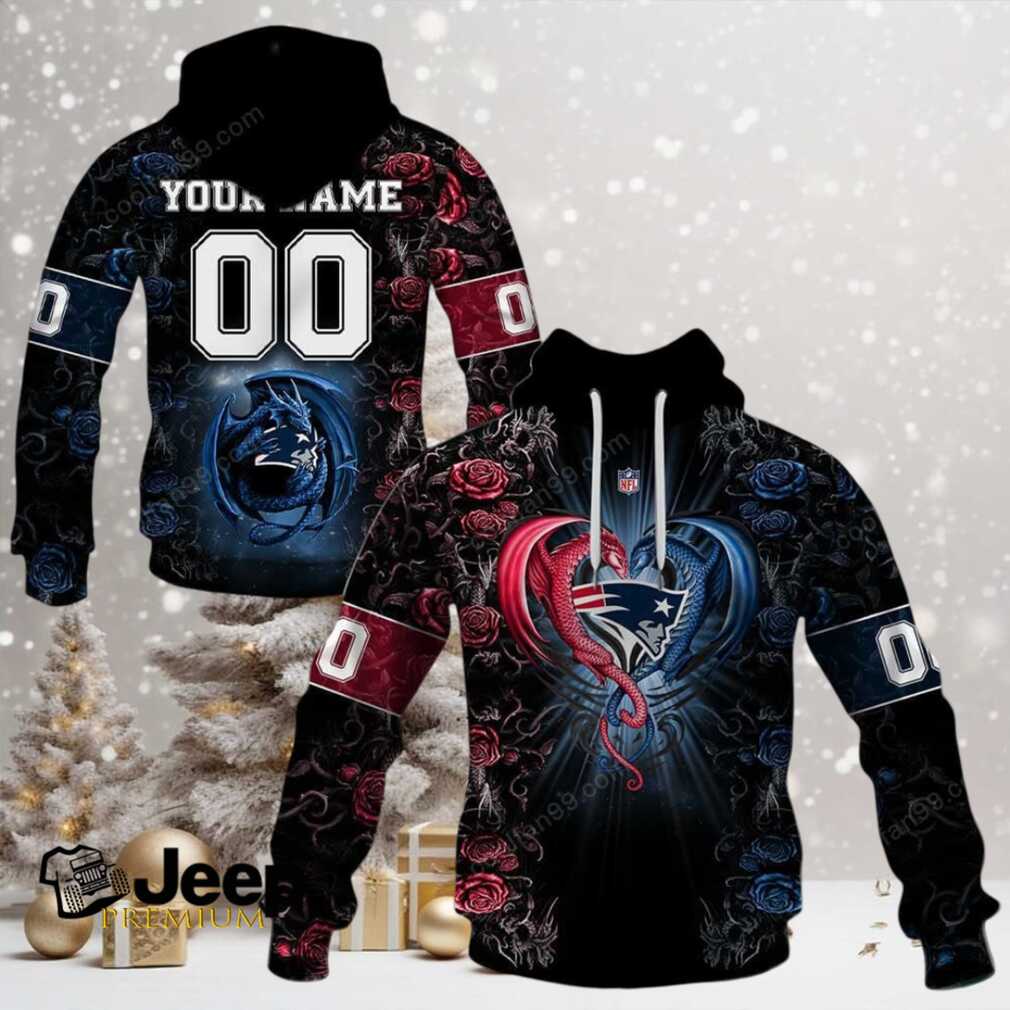 New England Patriots NFL Rose Dragon Custom Name New England Patriots NFL Rose Dragon Custom Name