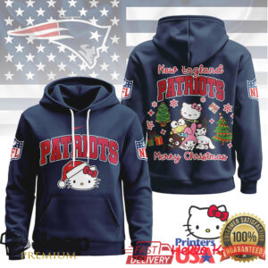 New England Patriots Official NFL Hello Kitty Christmas 3D Hoodie