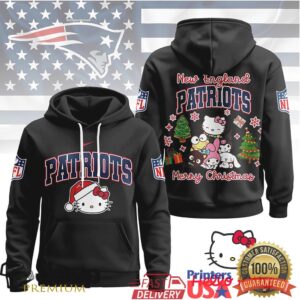 New England Patriots Official NFL Hello Kitty Christmas 3D Hoodie