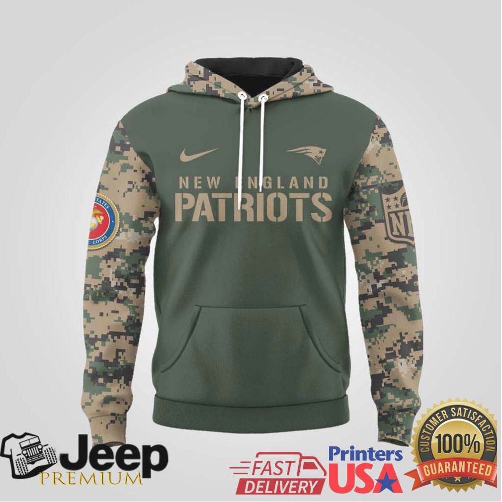 New England Patriots Official NFL Marine Veteran Hoodie New England Patriots Official NFL Marine Veteran Hoodie